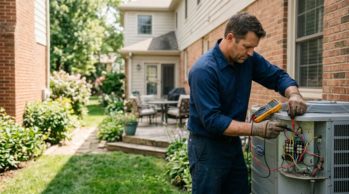 HVAC technician working near Mesopotamia, OH